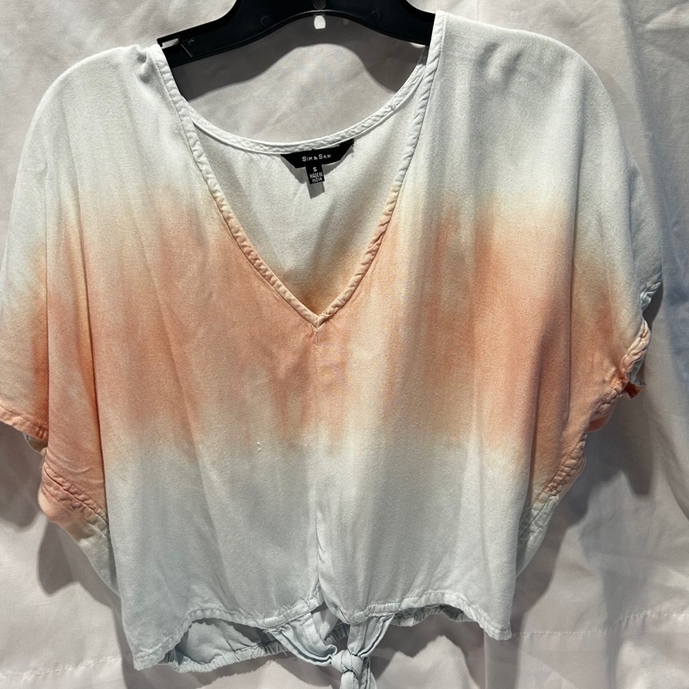 Gradient V-Neck Blouse